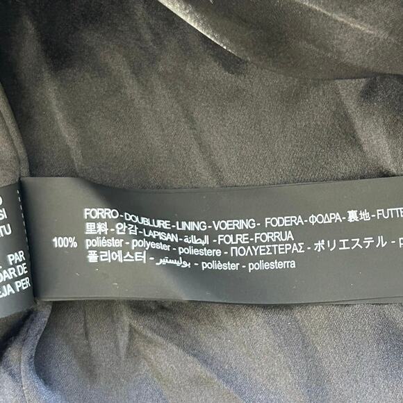 Zara Sequin Bomber Jacket Full Zip Black Denim - Picture 13 of 16